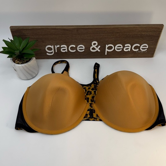 Leading Lady Yellow Leopard Print Bra Sz 48 DD - Picture 6 of 16